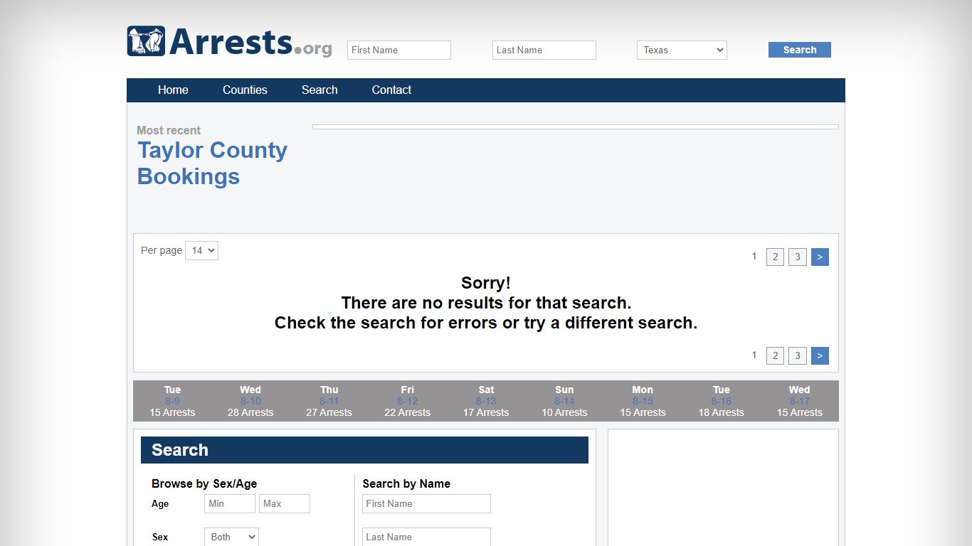 Taylor County Arrests and Inmate Search